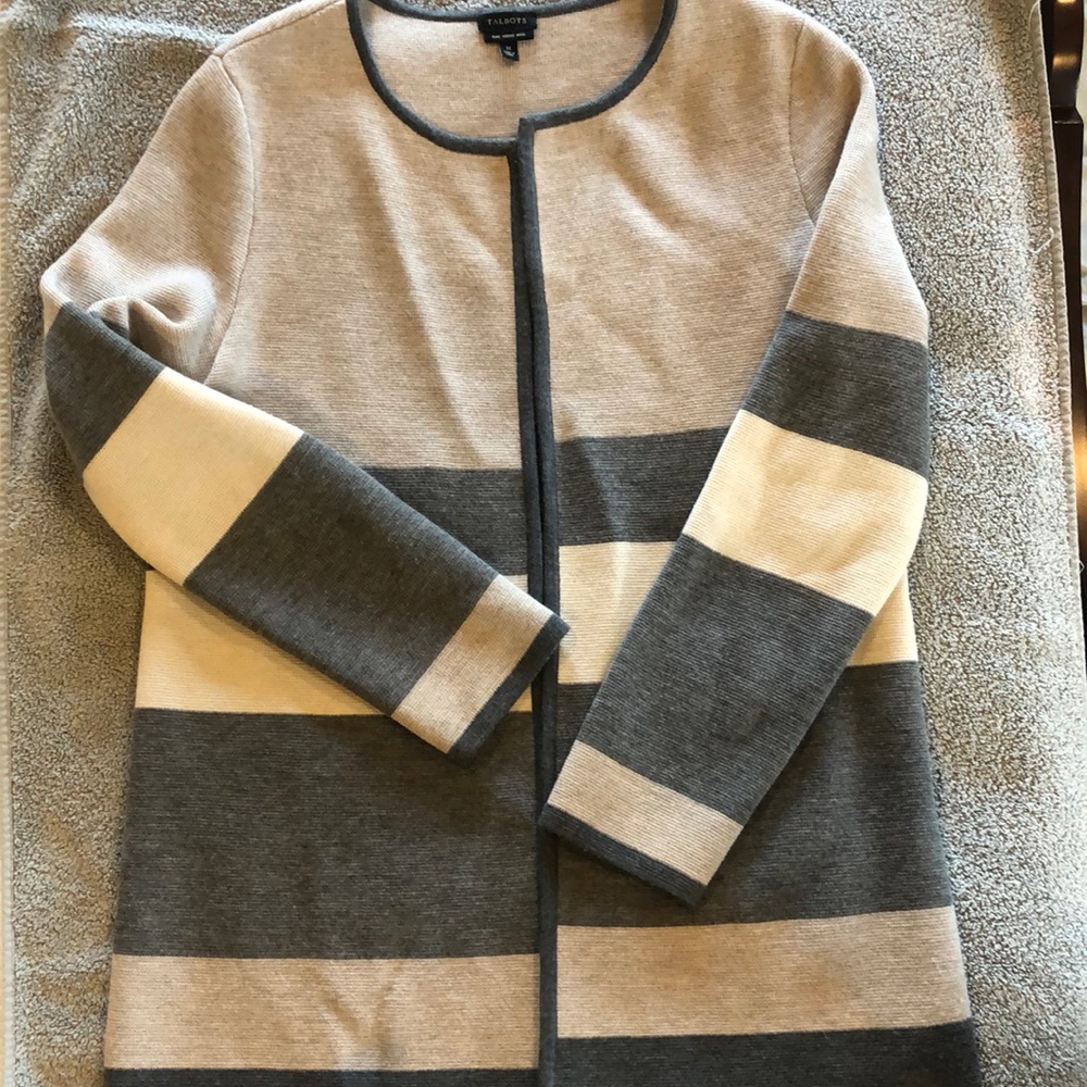 Talbots striped wool sweater-M